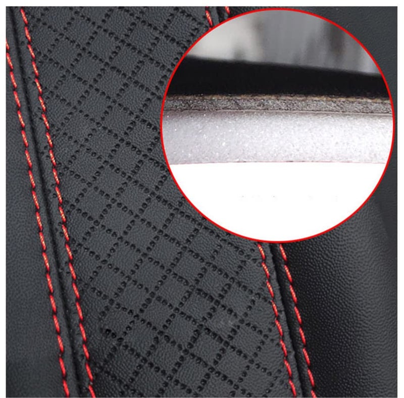 BAGILO Car Seat Belt Shoulder Pad Cover Car Safety Belt Pad (Black Red Line) - Image 5