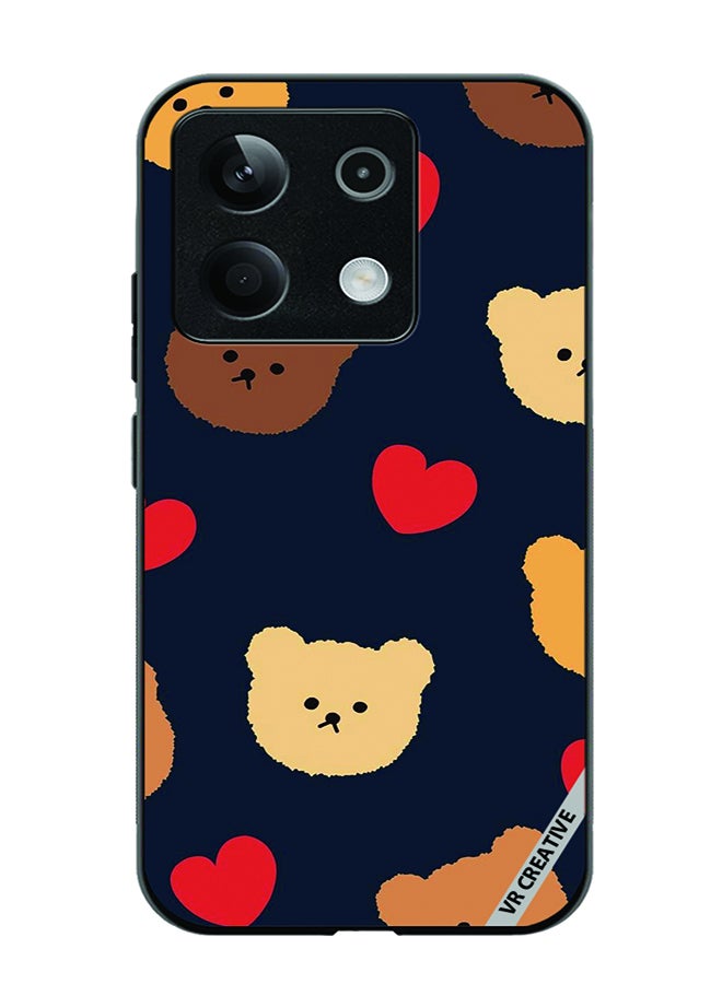 VR CREATIVE Protective Case Cover For Xiaomi Poco X6 Teddy Face Design Multicolour - Image 1