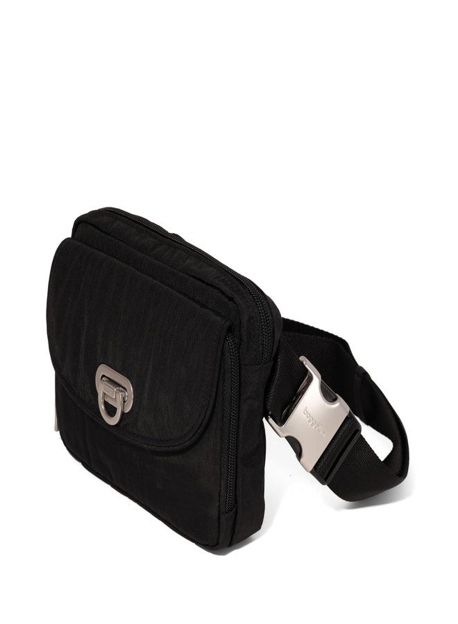 Baggallini Coastal Flip Lock Fanny Pack Sling 7.5"x5.6" Belt Bag w/RFID Card Slots Adjustable Strap - Image 3