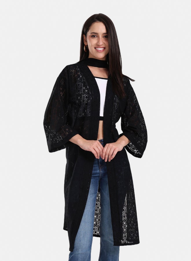 Clue Lace Pattern Kimono  - Image 1