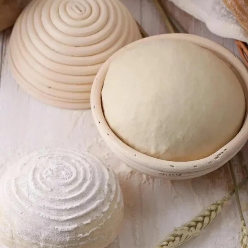 RoEsha 7 Inch Round Bread Banneton Proofing Basket Set of 2 Sourdough Proofing Basket kit for Artisanal Baking – Bread Making Tools For Professional & Home Bakers (7 inch round- 2 pack) - Image 2
