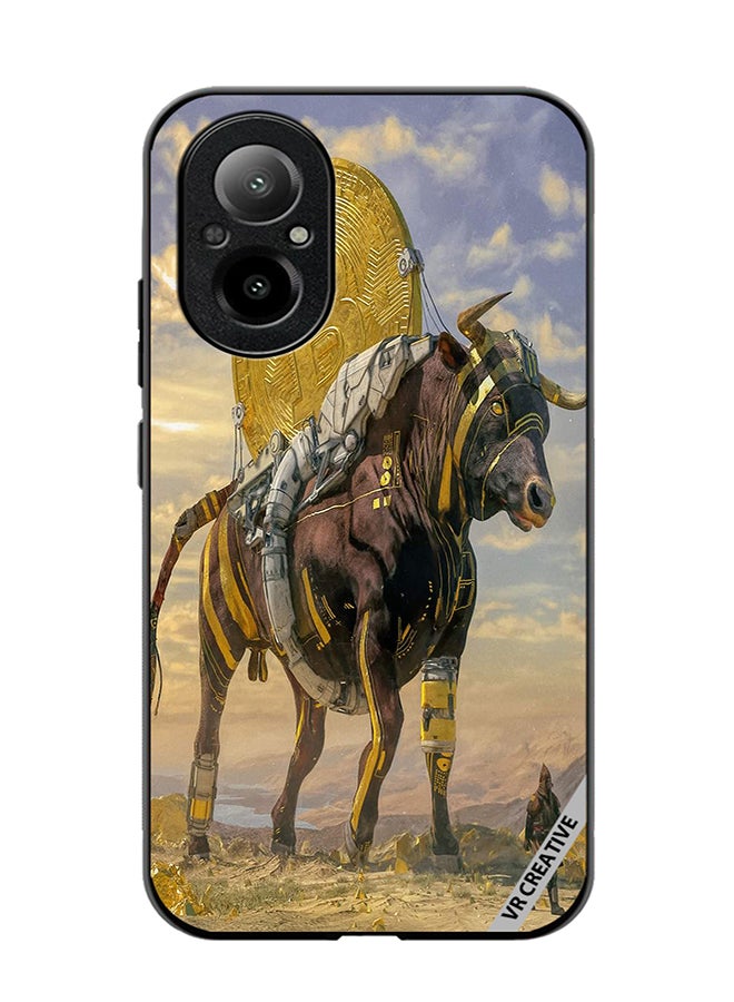 VR CREATIVE Protective Case Cover For Realme C67 4G Bitcoin Horse Design Multicolour - Image 1