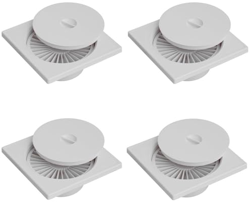 Cipla Plast Shower Floor Drain Cockroach Trap - BRC 733 White (Pack of 4) - BRC-733-WH4 - Image 1