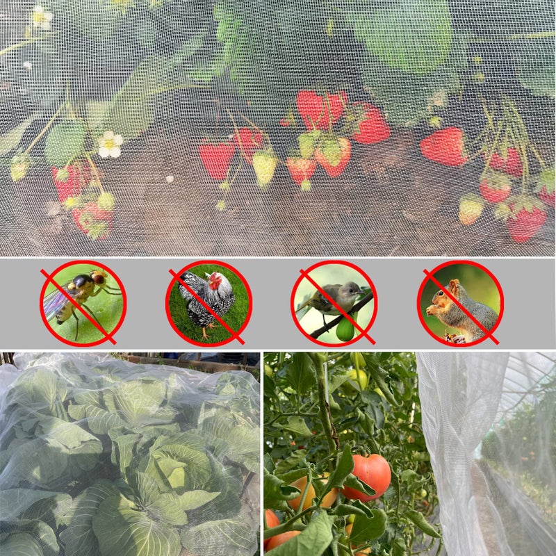 Meuallikit Ultra Fine Garden Netting 4'x10' Plant Pest Barrier Covers Bird Patio Mosquito Netting Tree Vegetable Mesh Protection Netting Fruit Greenhouse Row Nets for Garden - Image 2
