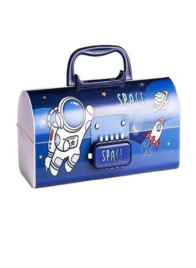 SAJANI Multifunction Pencil Box with Double Password Lock, Multi-Layer Pencil Box for Kids, Stationary Organizer Case for Kids, Return Gift for Kids (Pack of 1) (Space) - Image 1
