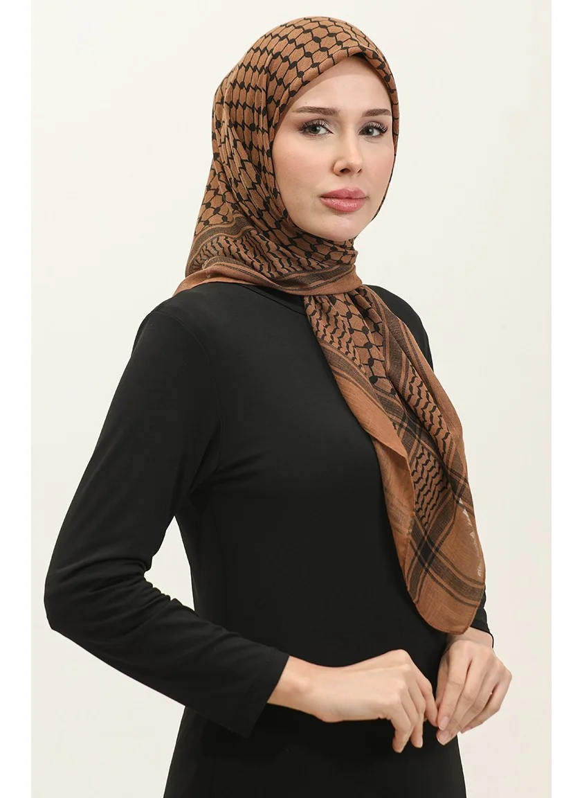 سيفا ميرفي Palestinian Keffiyeh Scarf 1001-02 Brown