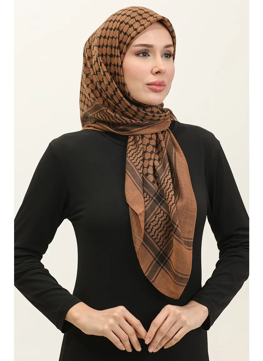 سيفا ميرفي Palestinian Keffiyeh Scarf 1001-02 Brown