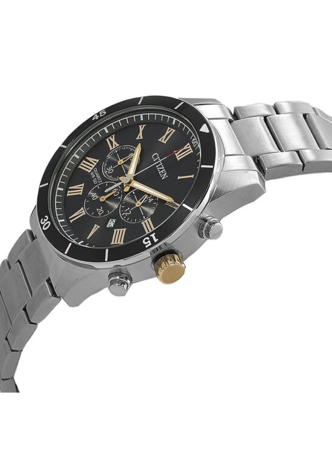سيتيزن ساعة سيتيزن رجالية كوارتز، شاشة كرونوغراف وسوار من الفولاذ المقاوم للصدأ - AN8168-51H - Image 2