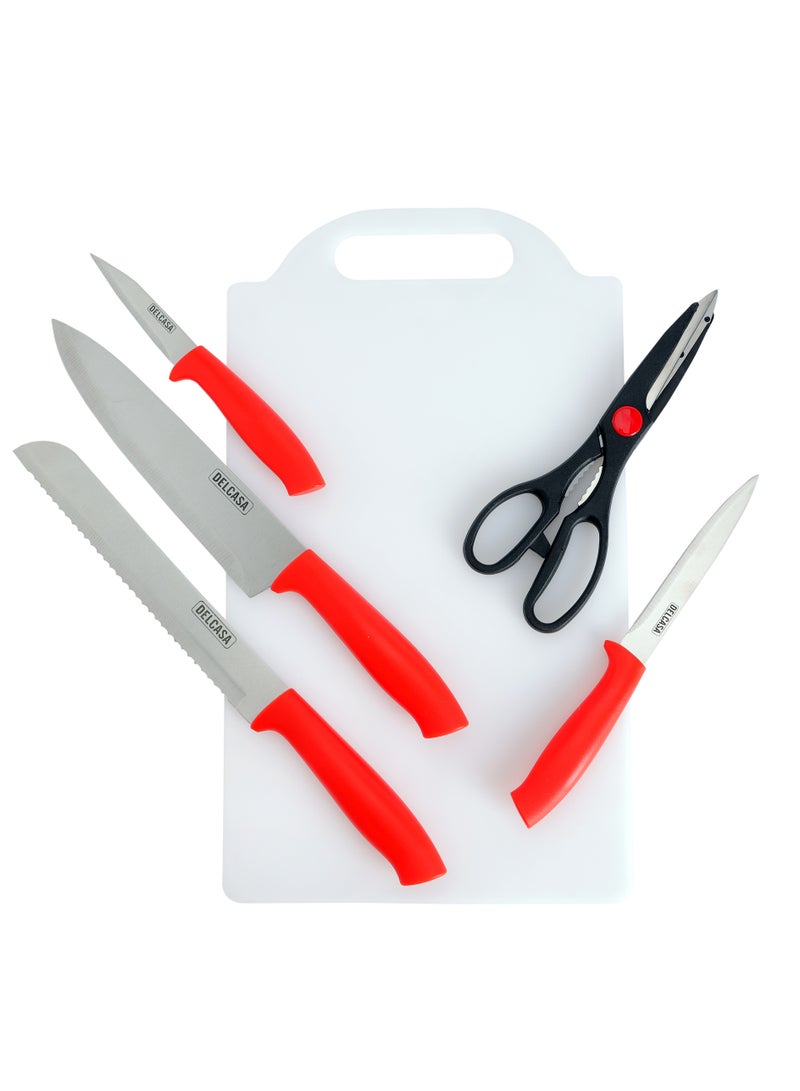 Delcasa 6-Piece Kitchen Tools Set with Cutting Board- DC3207 - Image 2