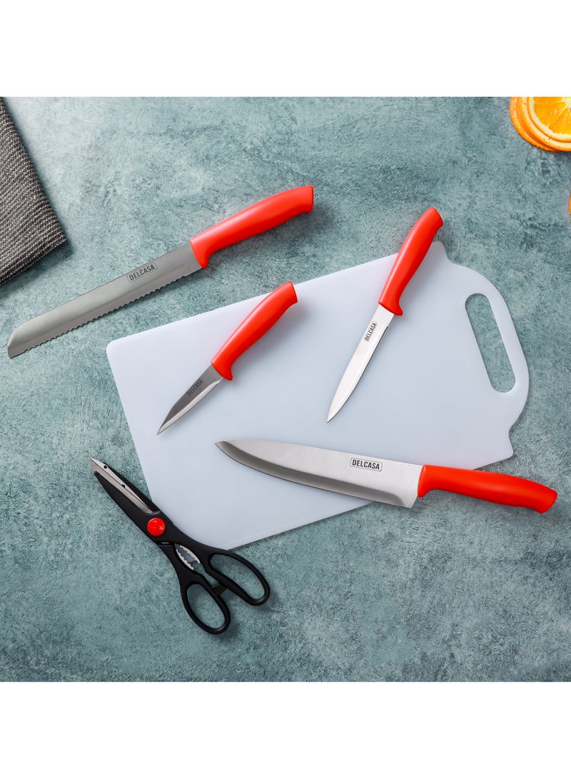 Delcasa 6-Piece Kitchen Tools Set with Cutting Board- DC3207 - Image 5