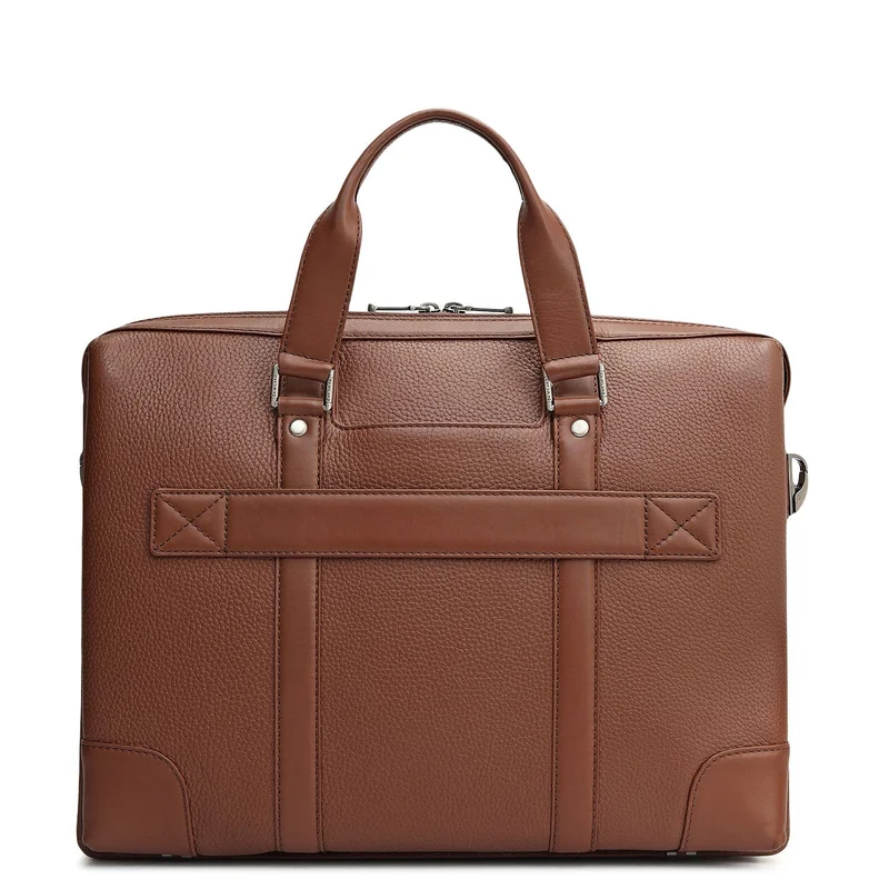 Da Milano  Wax Leather Laptop Bag - Espresso  | Best Price UAE