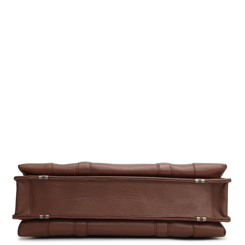 Da Milano  Wax Leather Laptop Bag - Espresso  | Best Price UAE