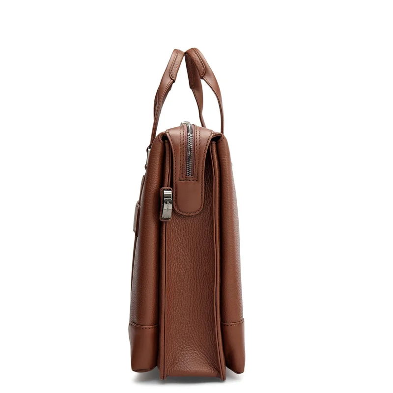 Da Milano  Wax Leather Laptop Bag - Espresso  | Best Price UAE