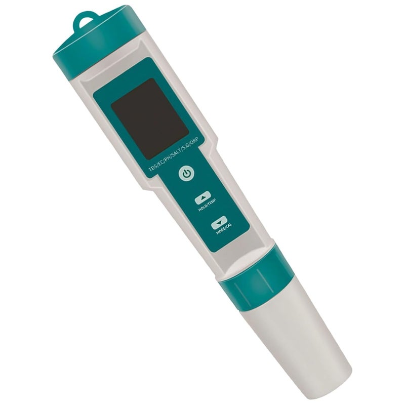Digital 7-in-1 Water Tester Ph Meter, Portable Multi-Parameter Meter for Ph Tds Ec Salinity Sg Orp Temp, for Drinking Water Pool Aquarium Hydroponics - Image 1