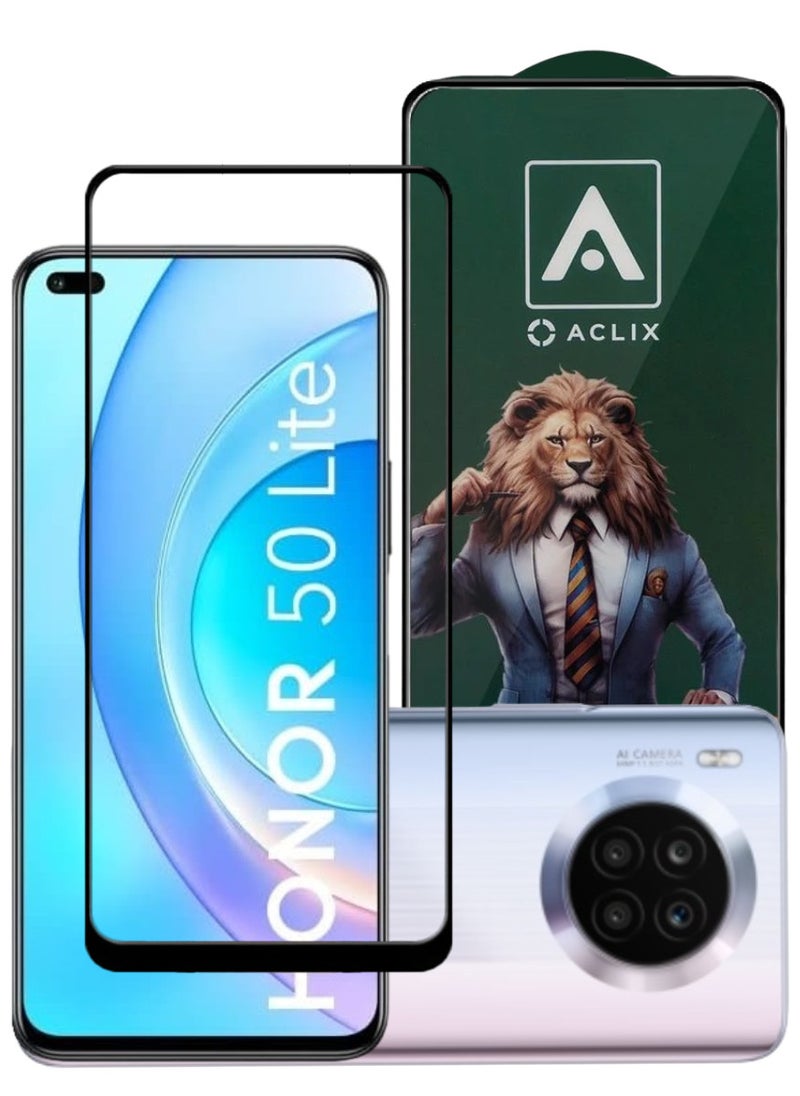ACLIX Antistatic ESD Dustproof Premium Quality High Definition Tempered Glass Screen Protector Designed For Honor 50 Lite - Image 1