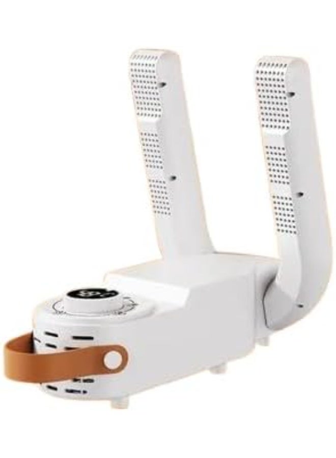 مجفف أحذية قابل للطي والسحب - تجفيف ذكي للأحذية مع إزالة الروائح الكريهة بالضوء الأزرق، مجفف أحذية كهربائي محمول لجميع أنواع الأحذية