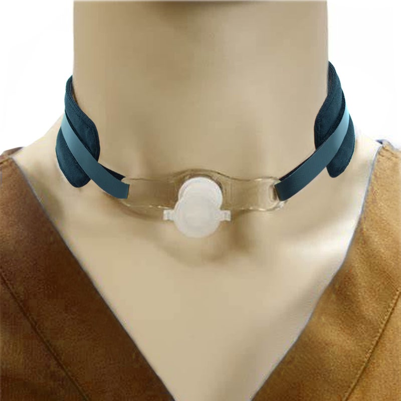 welsoon 2 Pack Adjustable Tracheostomy Tube Holder Soft Reusable Trach Ties - Image 1