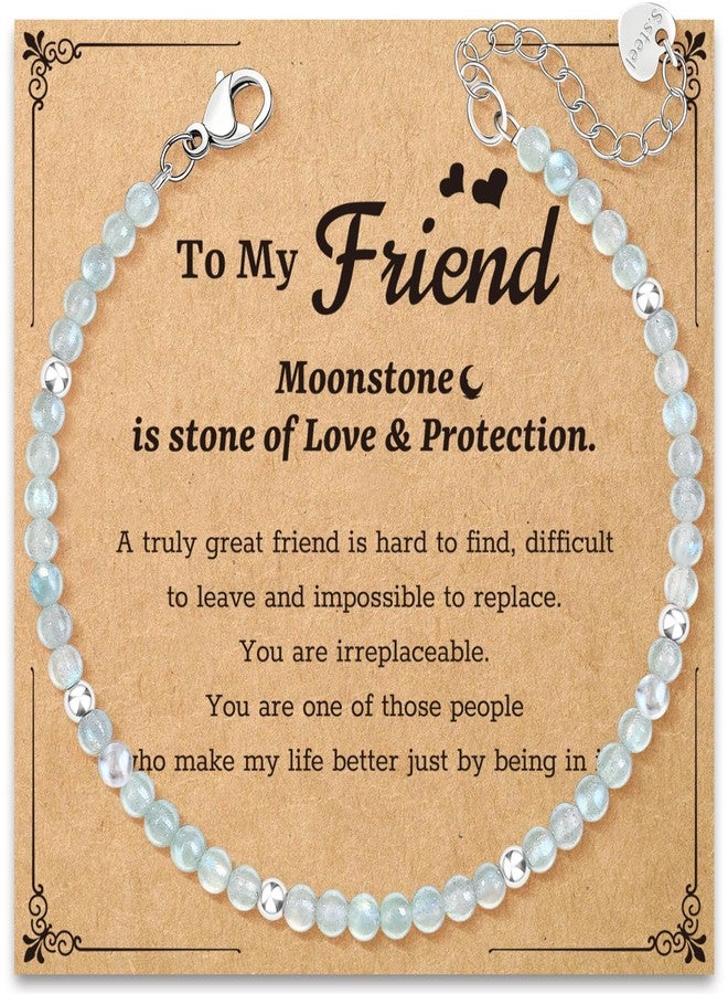 AGOT Bracelet Gifts for Best Friends: Healing Moonstone Bracelets with Positive Affirmations - Get Well Soon Gift for Bestie Sister Birthday Christmas Valentine's Day Graduation Jewelry - Image 1
