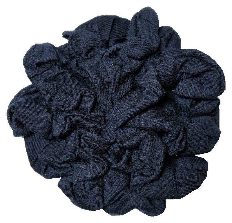 Navy Blue Scrunchie Set Set of 10 Soft Cotton Scrunchies Solid Color Packs Navy Blue