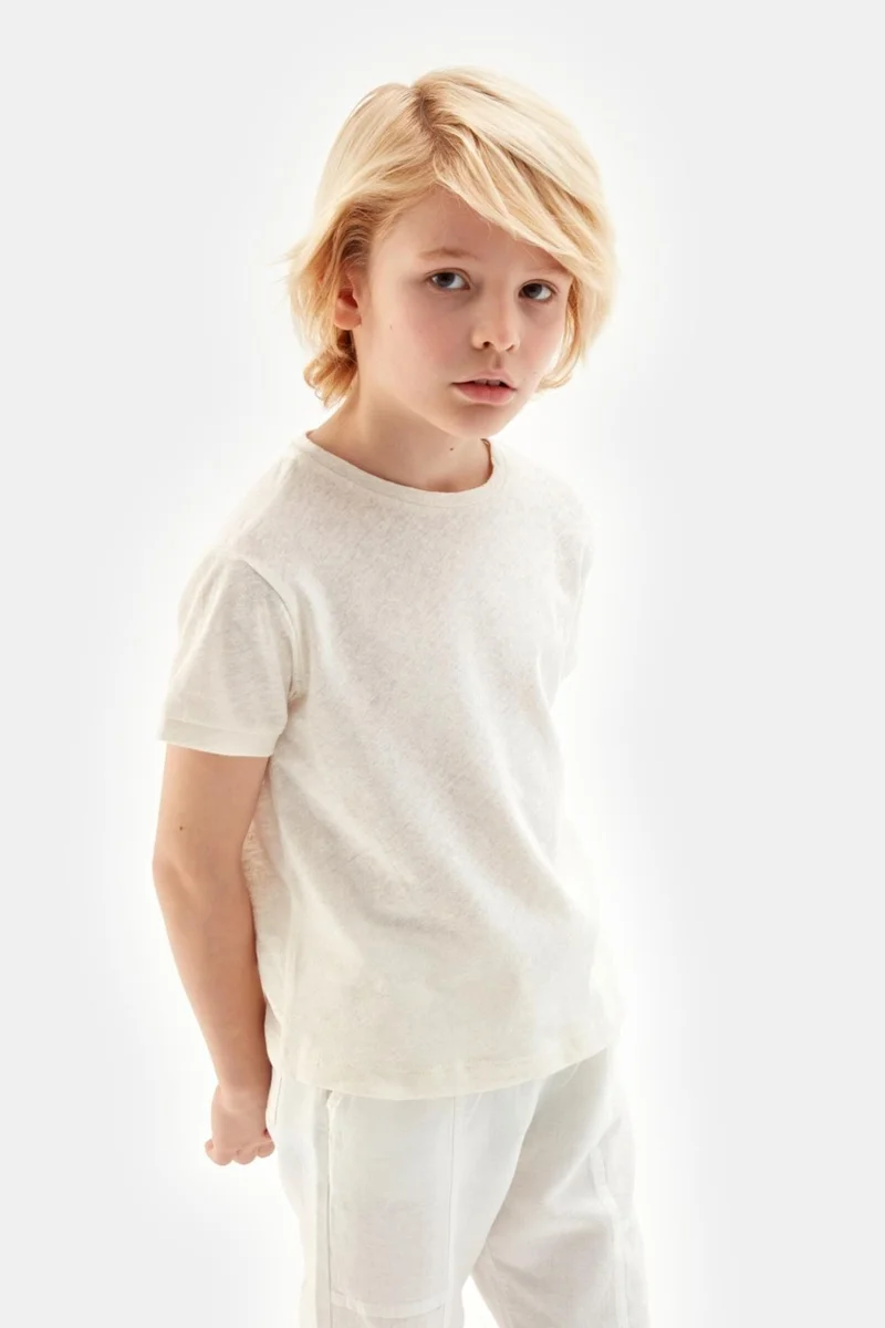 NEBBATI - Invalid brand Bg Store Boy Ecru Tshirt 23Ss2Nb3570