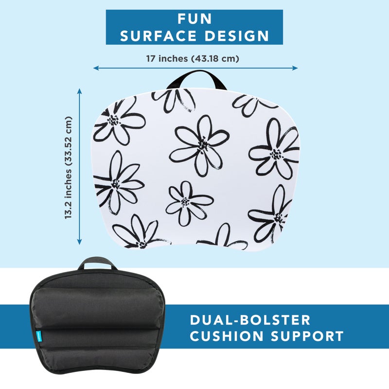 LAPGEAR MyStyle Portable Lap Desk with Cushion - Brushed Flower - Fits up to 15.6 Inch Laptops - Style No. 45308 - Image 5