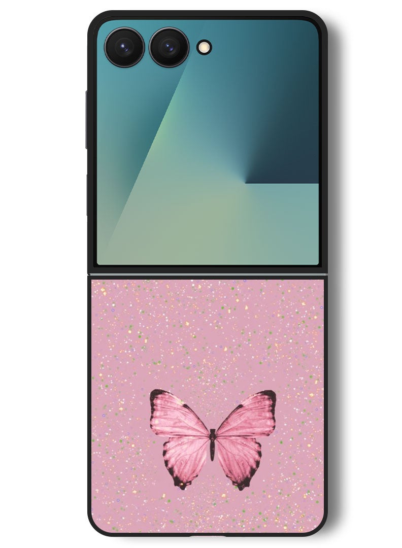 Theodor حافظة متوافقة مع سامسونج جالاكسي زد فليب 7 - 6.9 بوصة حماية مضادة للصدمات غطاء بامبر لامع زبدة 1 - Image 1