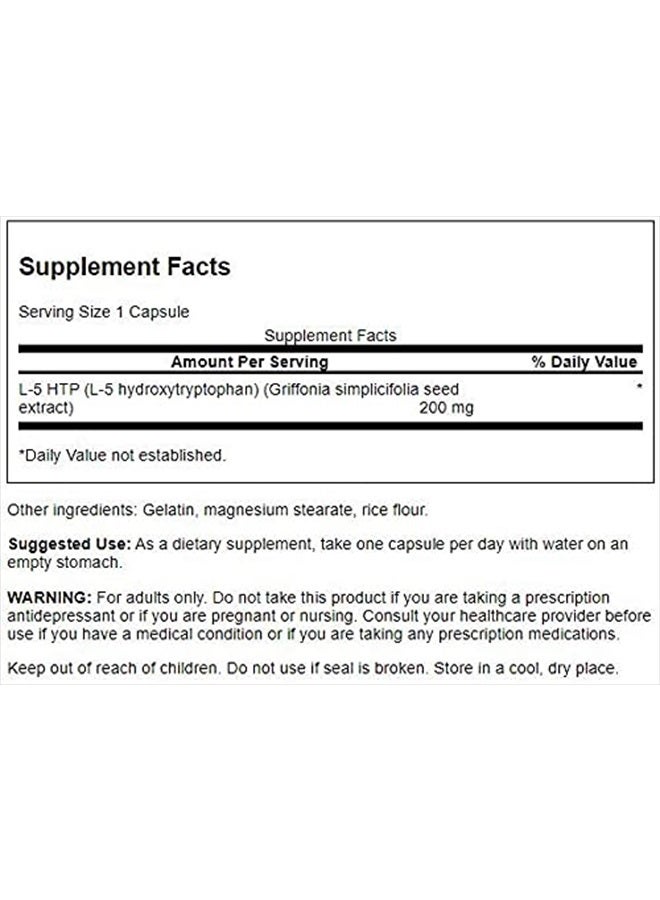 SWANSON Ultra Amino Acid Maximum Strength 5-Htp 200 Milligrams 60 Veg Capsules - Image 2