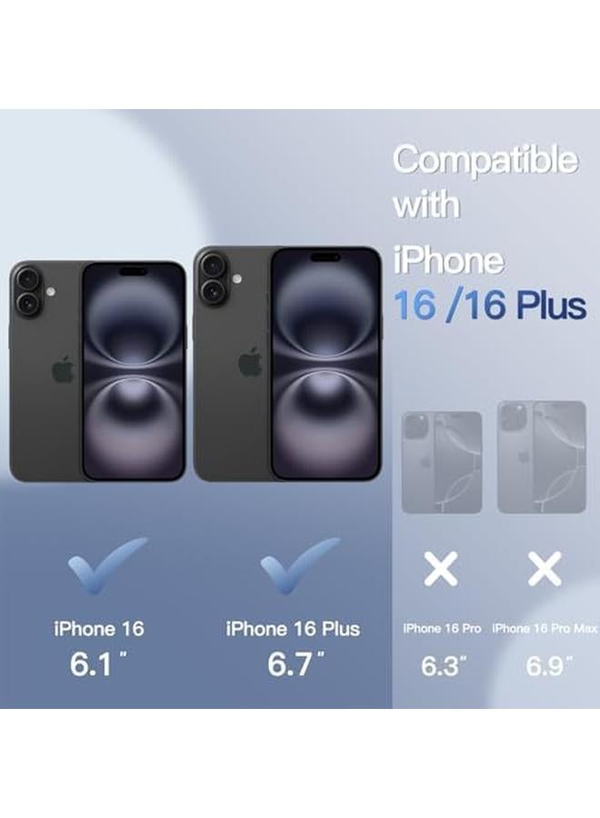 جي تيك واقي عدسة الكاميرا لهاتف آيفون 16 مقاس 6.1 بوصة وآيفون 16 بلس مقاس 6.7 بوصة، غطاء حلقي معدني من الزجاج المقوى 9H شفاف عالي الدقة، مجموعة واحدة باللون الأسود - Image 2