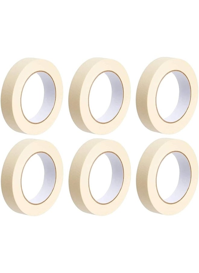 Royal Apex Royal Apex Adhesive Masking Tape General Purpose Painter's Tape Bulk for Painting, Labeling, Packing, Craft, Art, Home, Office, School Etc... (Pack of 6-1 Inch)  - Image 1