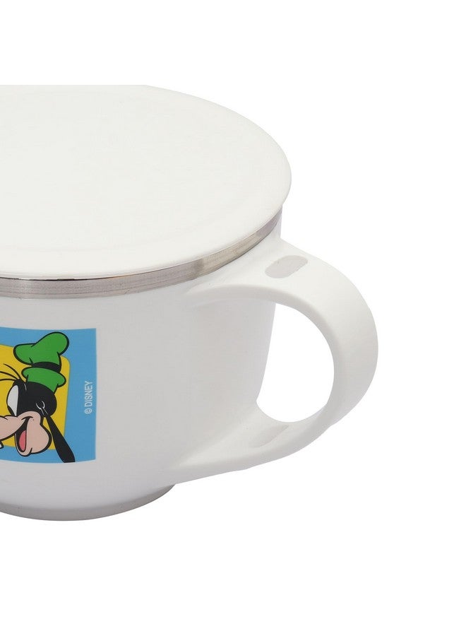 Jaypee Plus Stainless Steel Disney Mickey Mouse Printed Souptok Prime Soup Bowl with Lid & Spoon Maggi Noodles Pasta Bowl, Best Diwali Gift, Birthday Gift for Girls and Boys,White - Image 4