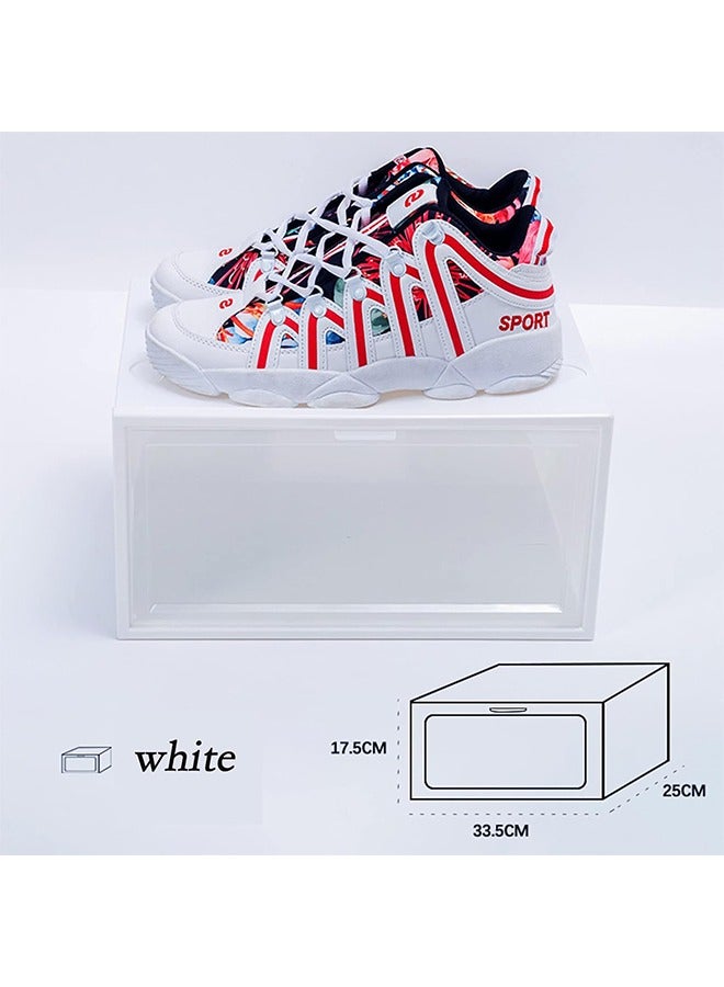 صناديق تخزين الأحذية، حاويات لتنظيم الأحذية مع أغطية، صندوق أحذية بلاستيكي شفاف قابل للتكديس - Image 4