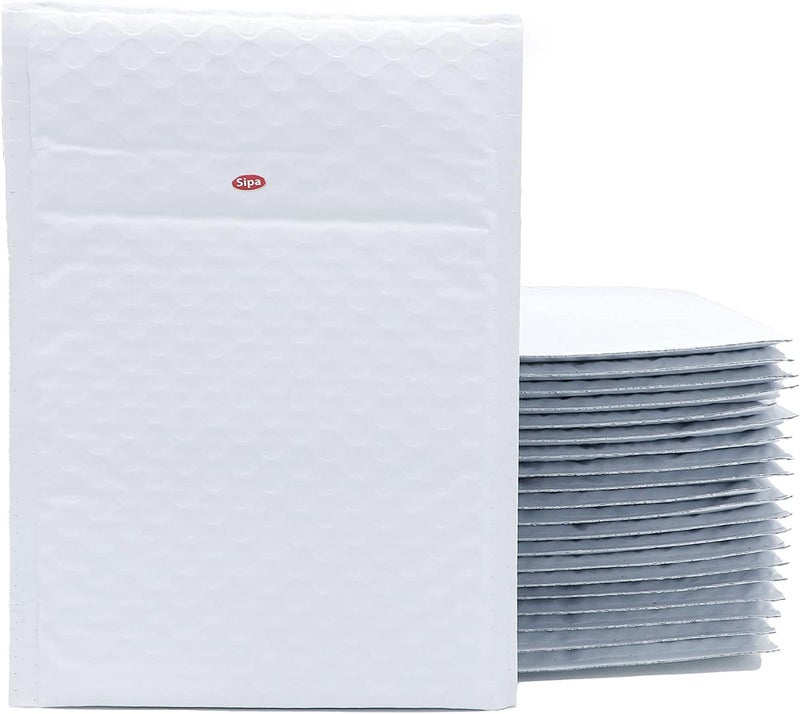 أظرف شحن فقاعة بولي ذاتية الإغلاق مقاومة للماء وممزقة للأظرف الفقاعية للمنزل والمكتب بيضاء 13x19 100 حزمة