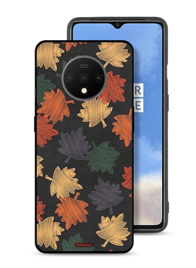 Tolwak OnePlus 7T Protective Case Cover Autumn Leaves Art - Image 1