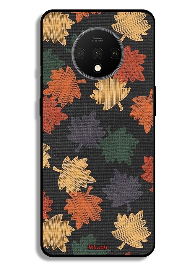 Tolwak OnePlus 7T Protective Case Cover Autumn Leaves Art - Image 2