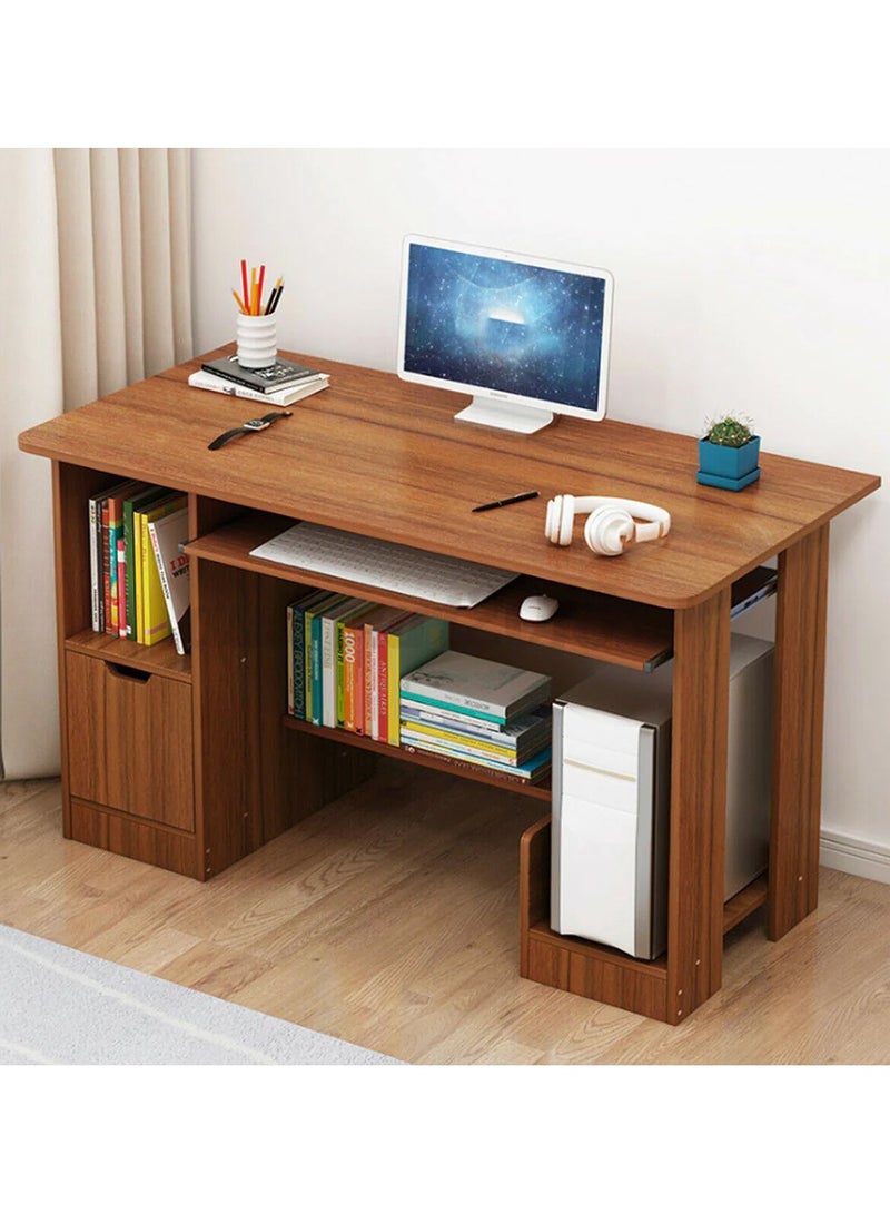 DubaiGallery Computer Desk Student Desk Study Desk Computer Desk with Keyboard Stand and Main Computer Shelf for Working, Reading and Writing  - Image 1