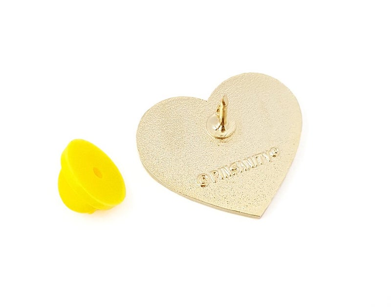 Pinsanity Black Heart Enamel Lapel Pin - Image 3