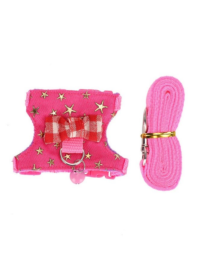 GLOGLOW Hamster Harness, Adjustable Walking Vest Set Leash Walking Harness Vest Leash Set for Syrian Hamster Squirrels Gerbils Golden Bears Ferret(S) Leashes - Image 1