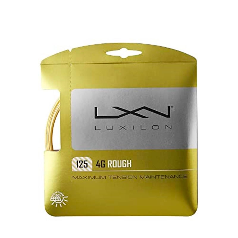 Luxilon 4G Rough 125 Tennis String - Set, Gold - Image 4