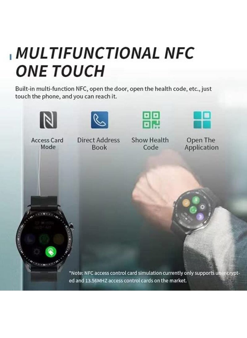 Generic - SmartWatch NFC Smart Watch Men 1.39 Inch HD Screen Voice Assistant Bluetooth Call Calories Color blank - Image 1