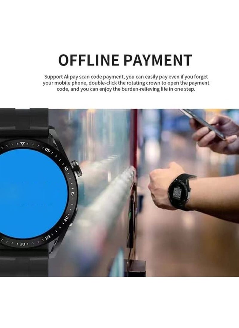 Generic - SmartWatch NFC Smart Watch Men 1.39 Inch HD Screen Voice Assistant Bluetooth Call Calories Color blank - Image 1