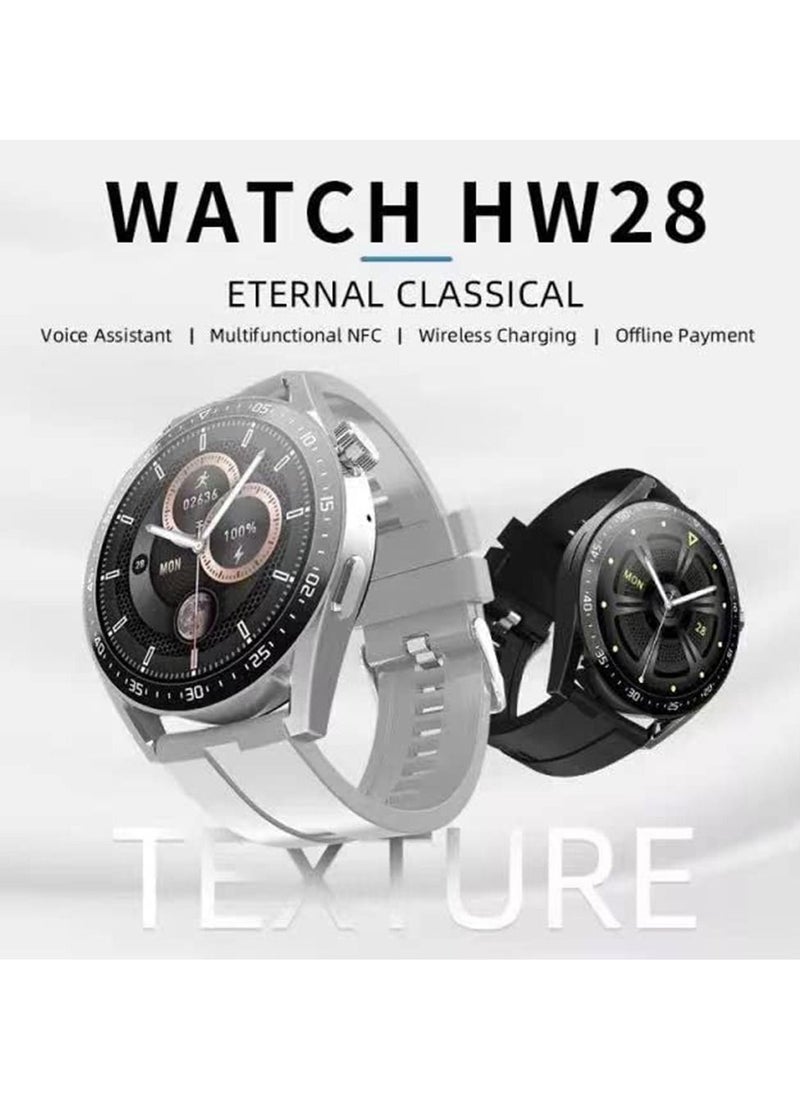 Generic - SmartWatch NFC Smart Watch Men 1.39 Inch HD Screen Voice Assistant Bluetooth Call Calories Color blank - Image 1