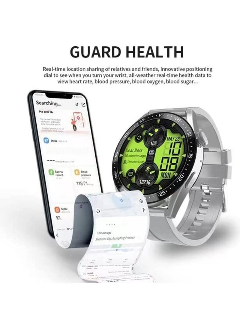 Generic - SmartWatch NFC Smart Watch Men 1.39 Inch HD Screen Voice Assistant Bluetooth Call Calories Color blank - Image 1