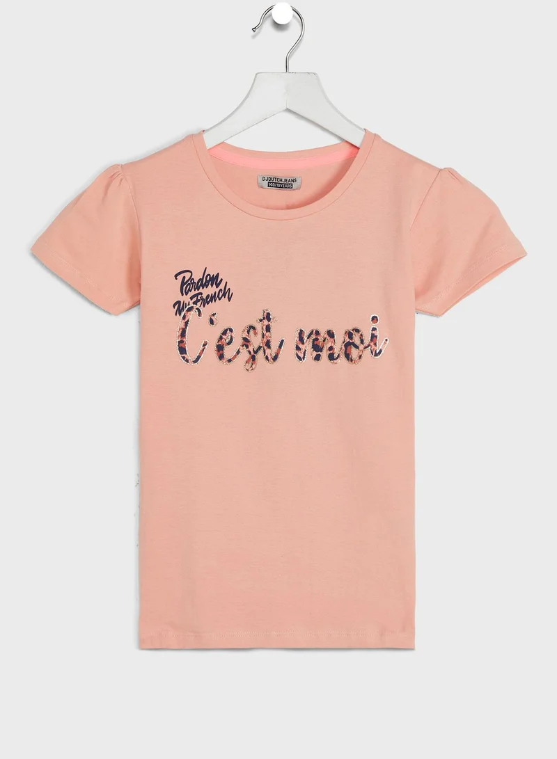 DJDUTCHJEANS Youth Slogan T-Shirt