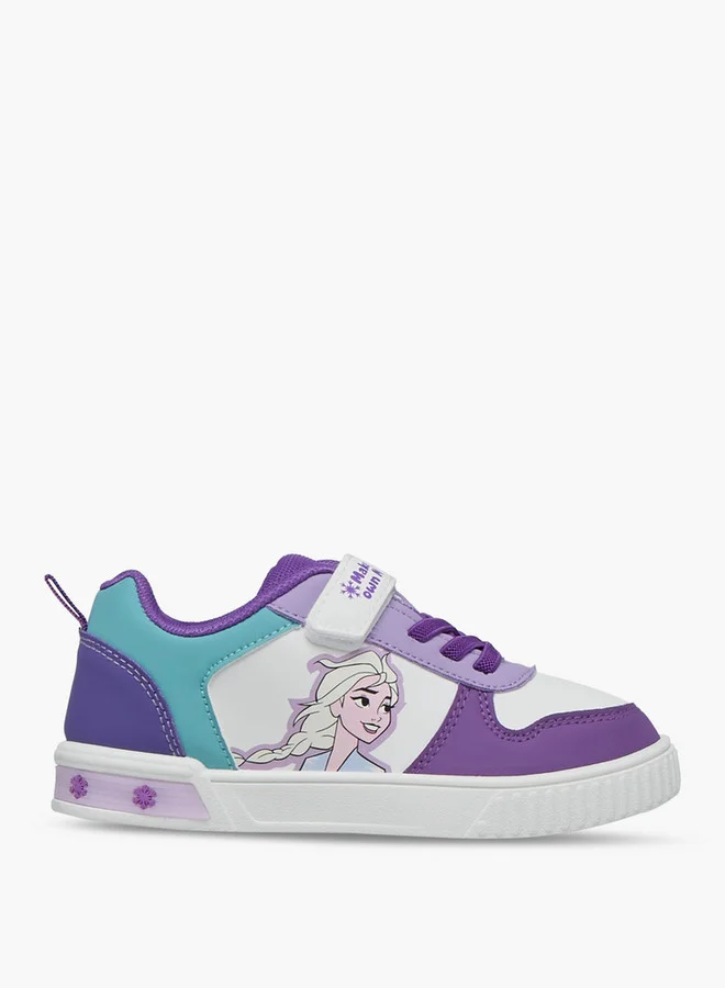 Disney Frozen Print Sneakers with Hook and Loop Closure