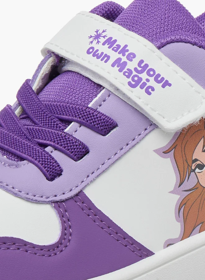 Disney Frozen Print Sneakers with Hook and Loop Closure