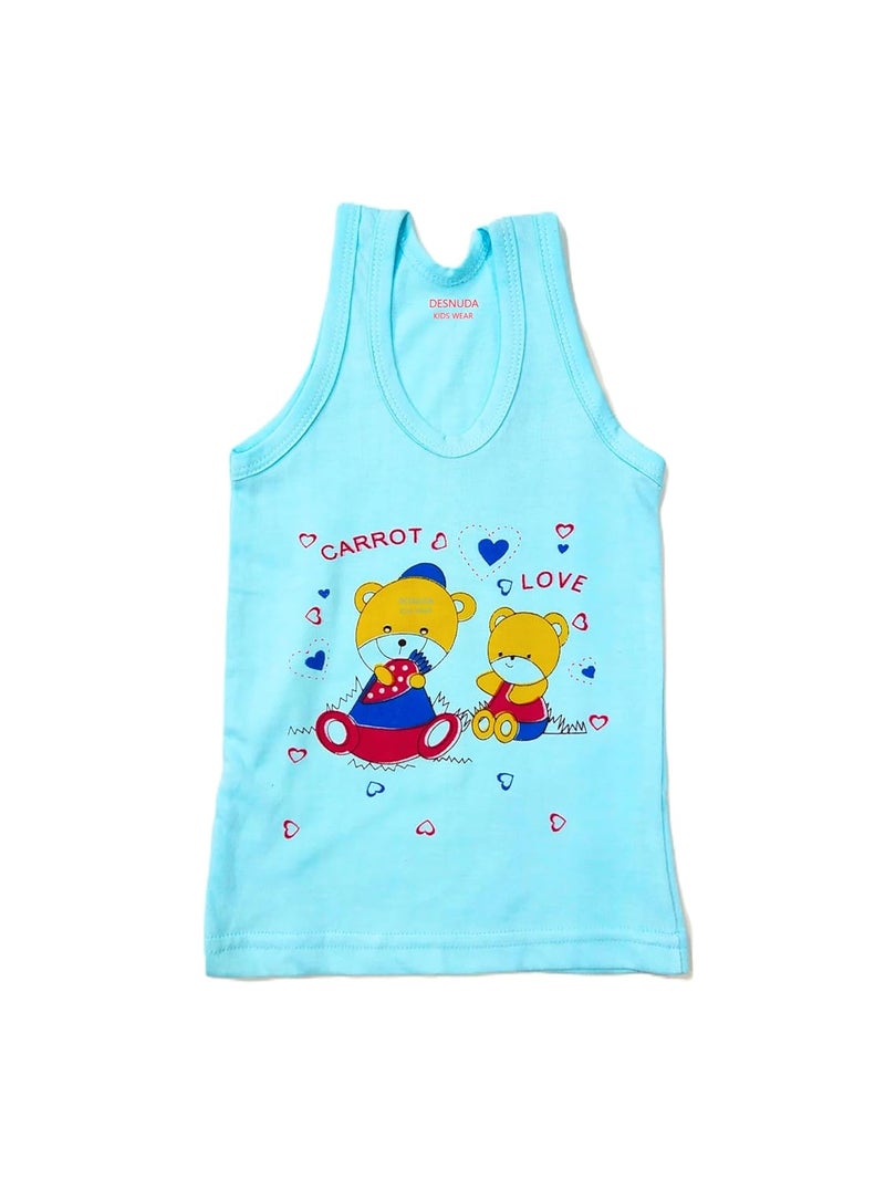 DESNUDA 100% Cotton Unisex Sleeveless Kids Baniyan (Pack of 6) | Vests for Kids | Baby Vests | Sando | Upto 4 Years Boys & Girls | Summer Wear Banyan - Image 5