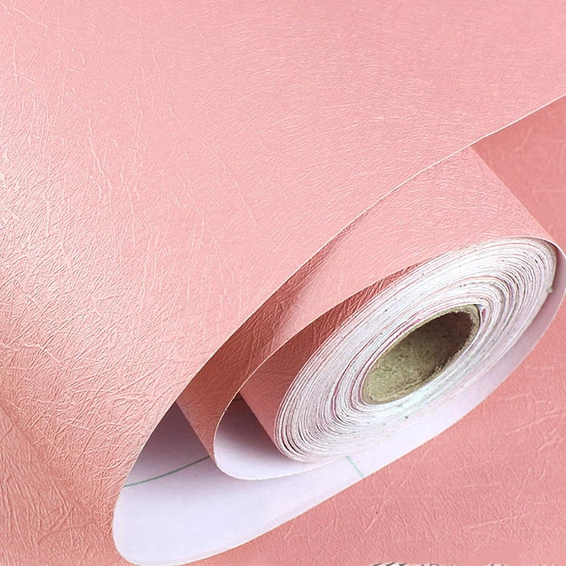 wolpin ملصقات حائط وولبين ورق حائط أنيق (45 × 300 سم)، تجديد المنزل شريط غرفة المعيشة، القاعة، المكتب غرفة النوم ملصق بارز ذاتي اللصق، خوخي - Image 1