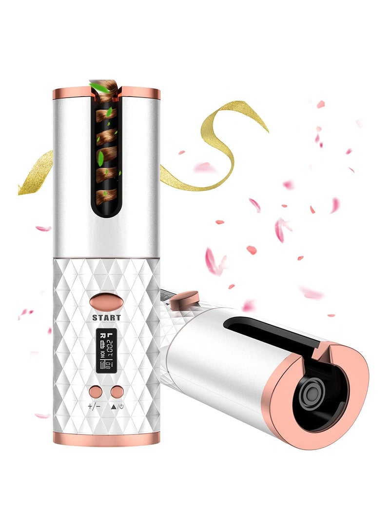 Automatic Curling Iron Cordless Hair Curling Wand Intelligent Anti-Tangle Hair Curler with Anti-Static Infrared Ionic Fast Heating & Salon High Heat 390 ℉ with 6 Temp Rechargeable & Portable - Image 4