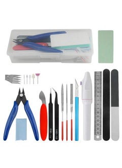 WMYCONGCONG 24 PCS Gundam Modeler Basic Tools for Model Kit Building Beginner Hobby Model Assemble Building Repairing and Fixing