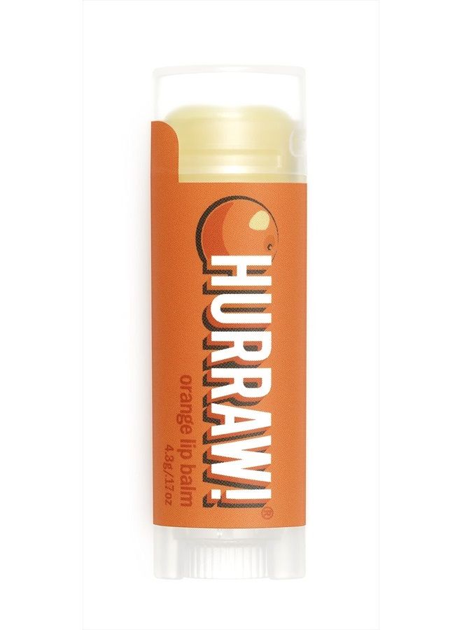 Hurraw! Orange Lip Balm: Organic, Certified Vegan, Cruelty and Gluten Free. Non-GMO, 100% Natural Ingredients. Bee, Shea, Soy and Palm Free. Made in USA - Image 1